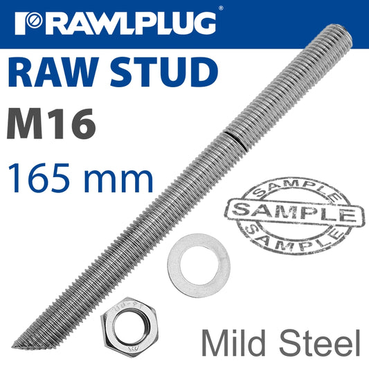 Mild Steel Stud M16-165Mm