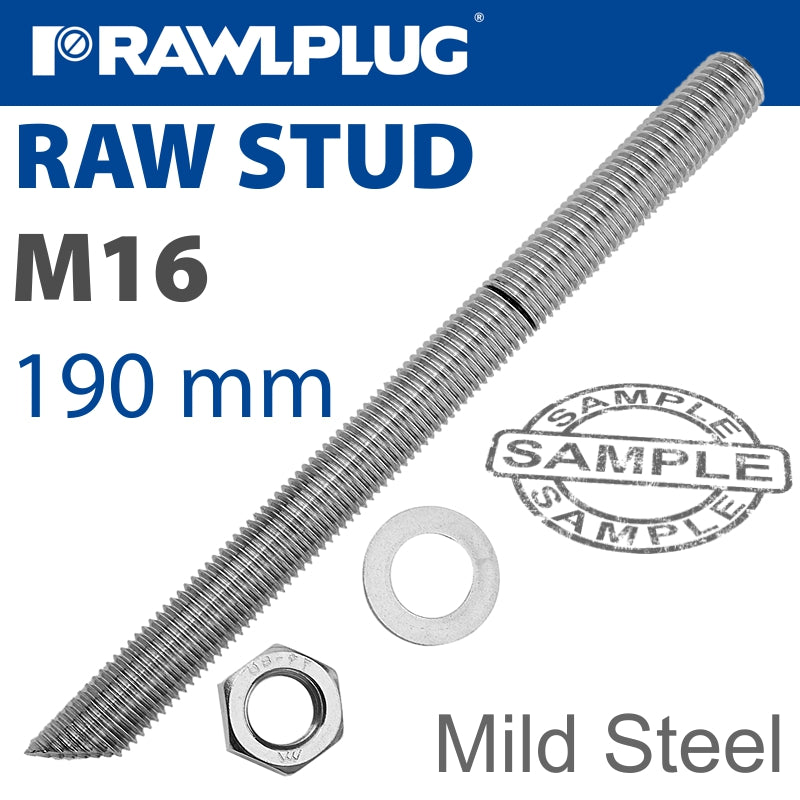 Mild Steel Stud M16-190Mm