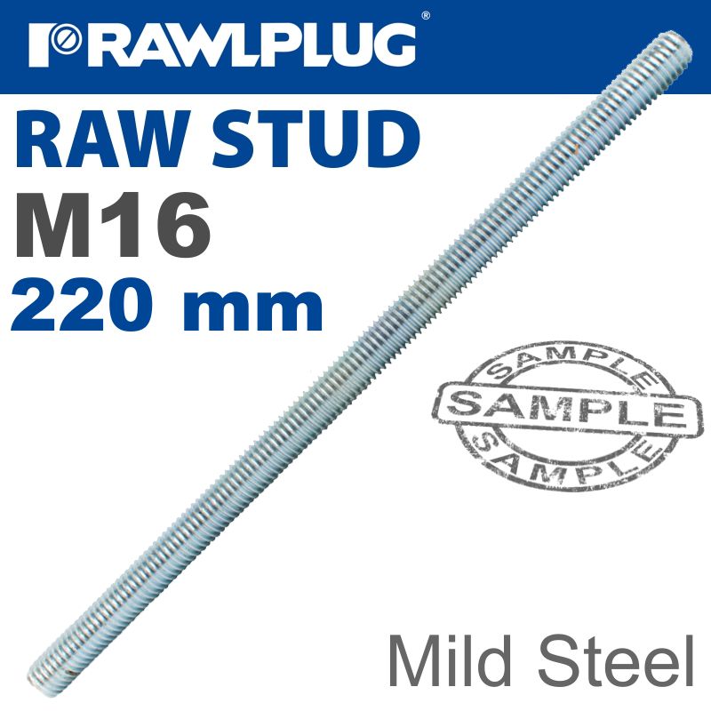 Mild Steel Stud M16-220Mm
