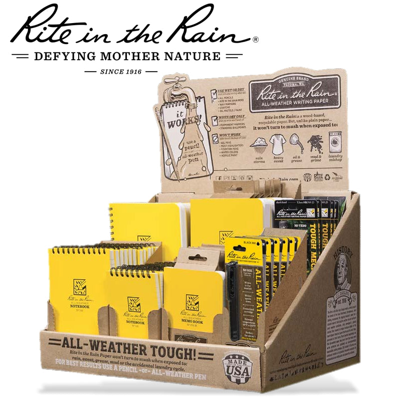 Rite In The Rain Medium Display With Stock Yellow