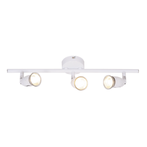 Brightstar S049/3 White Three-Light Adjustable Painted Spotlight