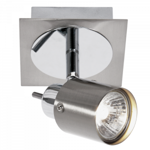 Brightstar S050/1 Satin and Polished Chrome Single Spotlight