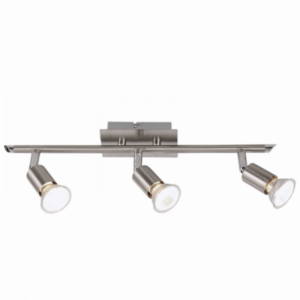 Brightstar S058/3 Satin and Polished Chrome 3-Light Spotlight