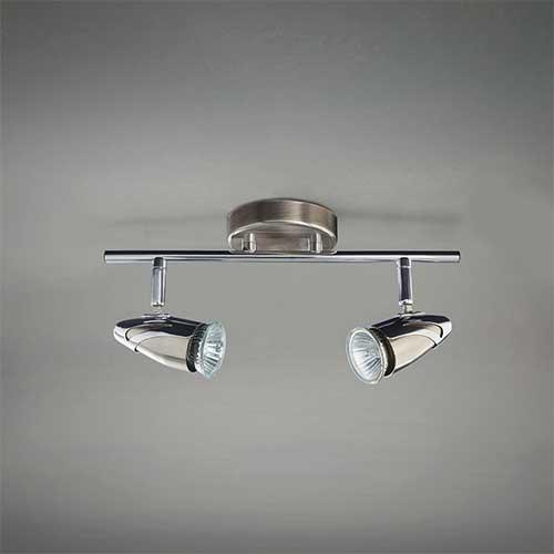 Double Satin Chrome Spotlight