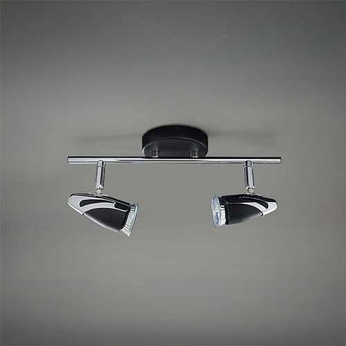 Double Black Polished Chrome Spotlight