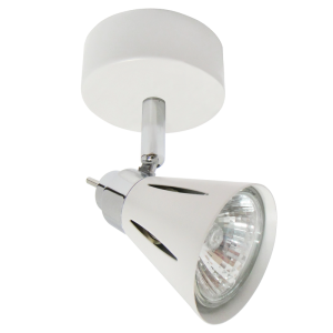 Brightstar S066/1 White Chrome Single Spotlight - Modern Design