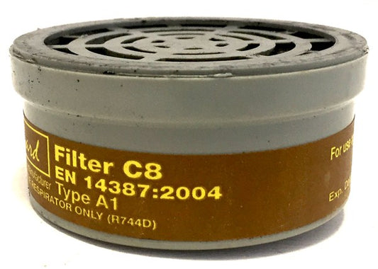 Respirator Filter-Paint/Chem/Gas Brown Per 2