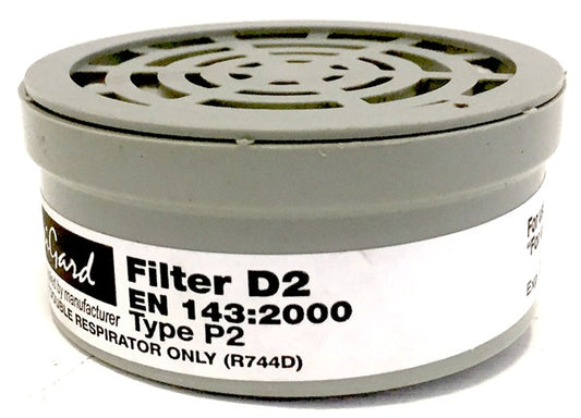 Respirator Filter-Dust/Solid/Liquid Part Grey Per 2