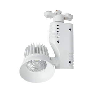 Brightstar S102/20W LED White Die Cast Aluminium Tracklight with Full Arm and Half Head Rotation