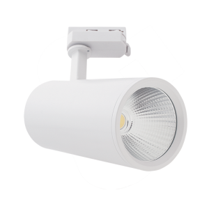 Brightstar S110/1 White 30W LED Die-Cast Aluminium Tracklight with Full Rotation