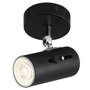Brightstar S120/1 Matt Black Single Spotlight - Modern Design