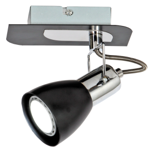 Brightstar S156/1 Black Chrome Single Spotlight, Modern Design