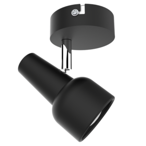 Brightstar S165/1 Matt Black and Polished Chrome Spotlight