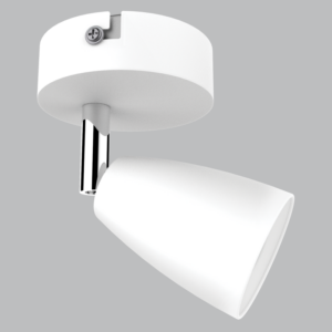 Brightstar S169/1 Matt White and Polished Chrome Single Spotlight