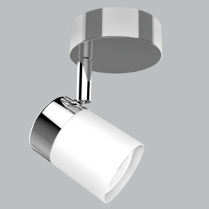 Brightstar S170/1 Matt White and Polished Chrome Single Spotlight