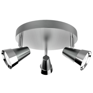 Brightstar S171/3 Satin and Polished Chrome 3-Light Spotlight