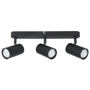 Brightstar S176/3 Matt Black Metal 3-Light Adjustable Spotlight