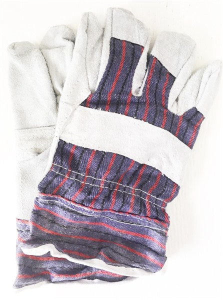 GLOVES CANDY STRIPE CH/LEATHER SAFETY CUFF 5CM G005