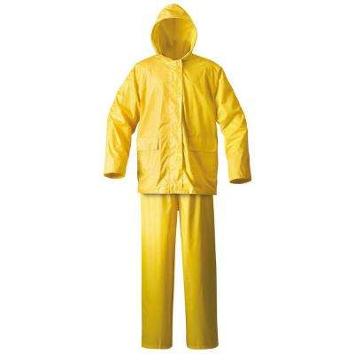 RAINSUIT YELLOW C/W HOOD  MEDIUM 320GR R001-M