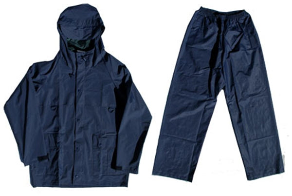 RAINSUIT 2PCE NAVY BLUE RUBBERISED SIZE SMALL RN-S