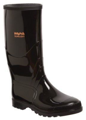 GUMBOOT DURALIGHT WAYNE KNEE/L BLACK N/STC SIZE  8 F1040