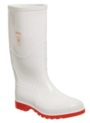Gumboot Duralight Wayne Knee/L Wht/Red N/Stc Size 12 F1030