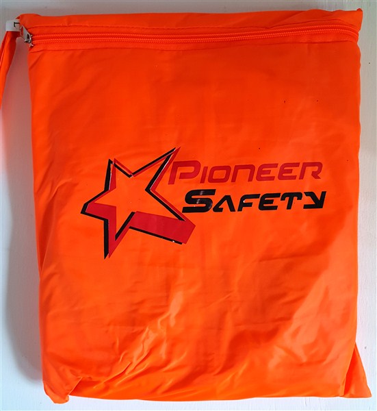Rainsuit Rubberised Hi-Vis Refl Tape  Orange Lrg