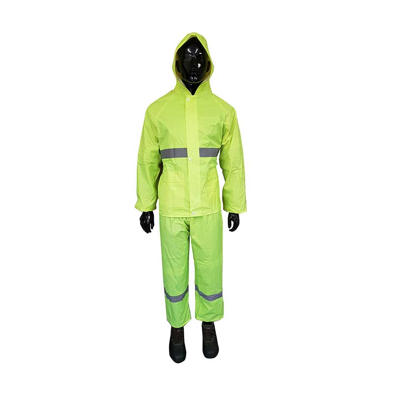 Rainsuit Rubberised Hi-Vis Refl Tape  Lime Med  Rrl