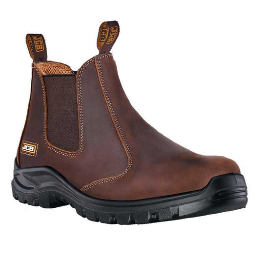 Boot Safety Jcb Chelsea Brn St/Cap Slip/Res Size 12 Jcb1877