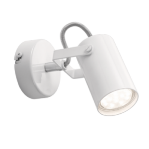 Brightstar S406/1 White Painted Spotlight - Single 50W GU10 Fitting