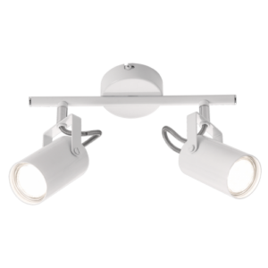 Brightstar S406/2 White Painted Spotlight - 2-Light GU10, 255mm Length