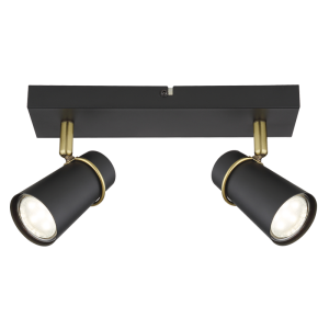 Brightstar S411/2 Black Spotlight with Antique Trim and Tapered Head