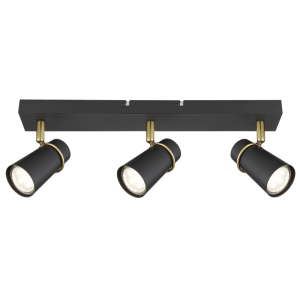 Brightstar S411/3 Black Spotlight with Antique Trim and Tapered Head