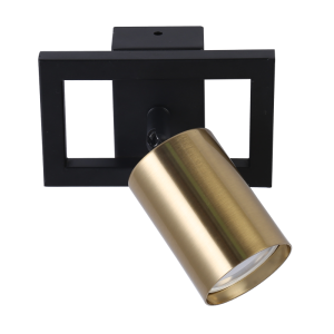 Brightstar S414/1 Black and Satin Brass Single Spotlight