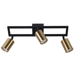Brightstar S414/3 Black and Satin Brass 3-Light Spotlight