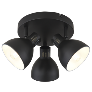 Brightstar S420/3 Black Metal 3-Light Adjustable Spotlight