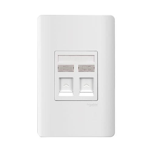 Schneider Electric Zencelo Tel & Data Outlet Socket