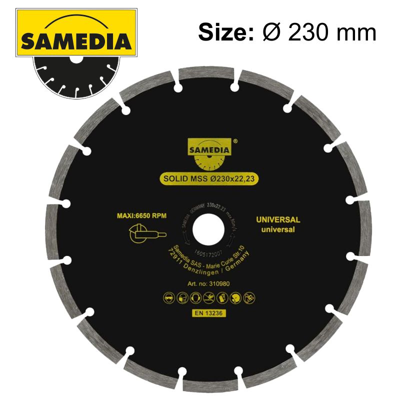 Diamond Blade 105Mm X 22.23 Segmented Ind Multi Purpose Solid Mss
