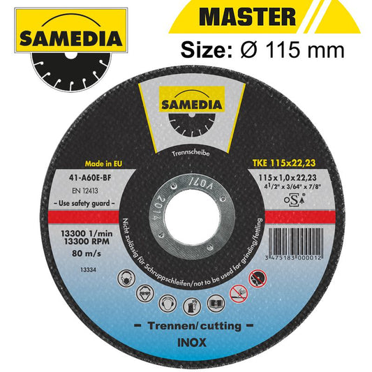 Abrasive Cutting Disc 115 X 1.0 X 22.3Mm Osa S/Steel & Metal Samedia