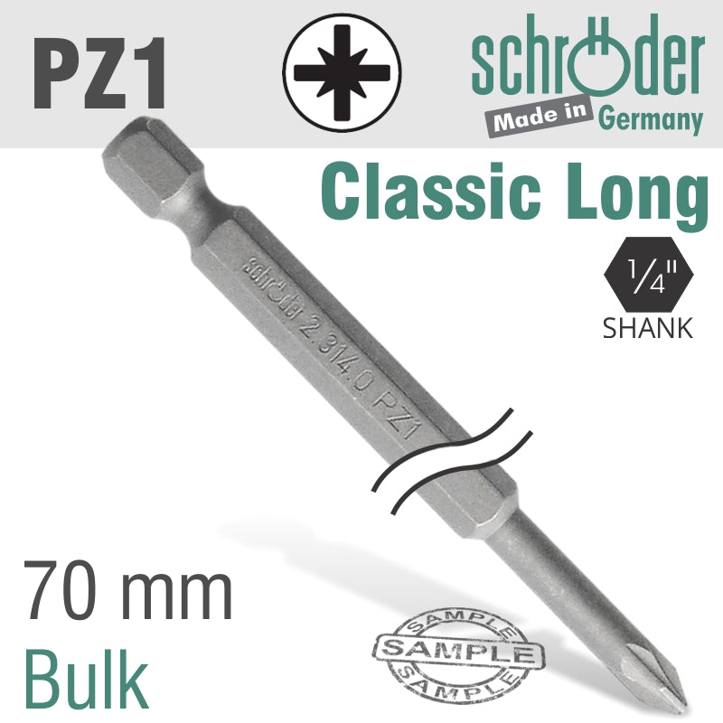 Schroder Pozi.No.1 70Mm Power Bit Bulk