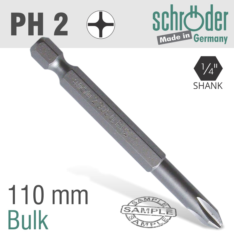 Schroder Phil.No.2 110Mm Power Bit Bulk