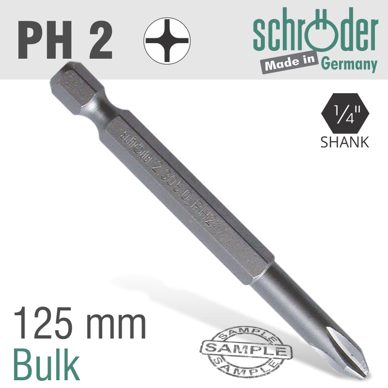 Schroder Phil.No.2 125Mm Power Bit Bulk