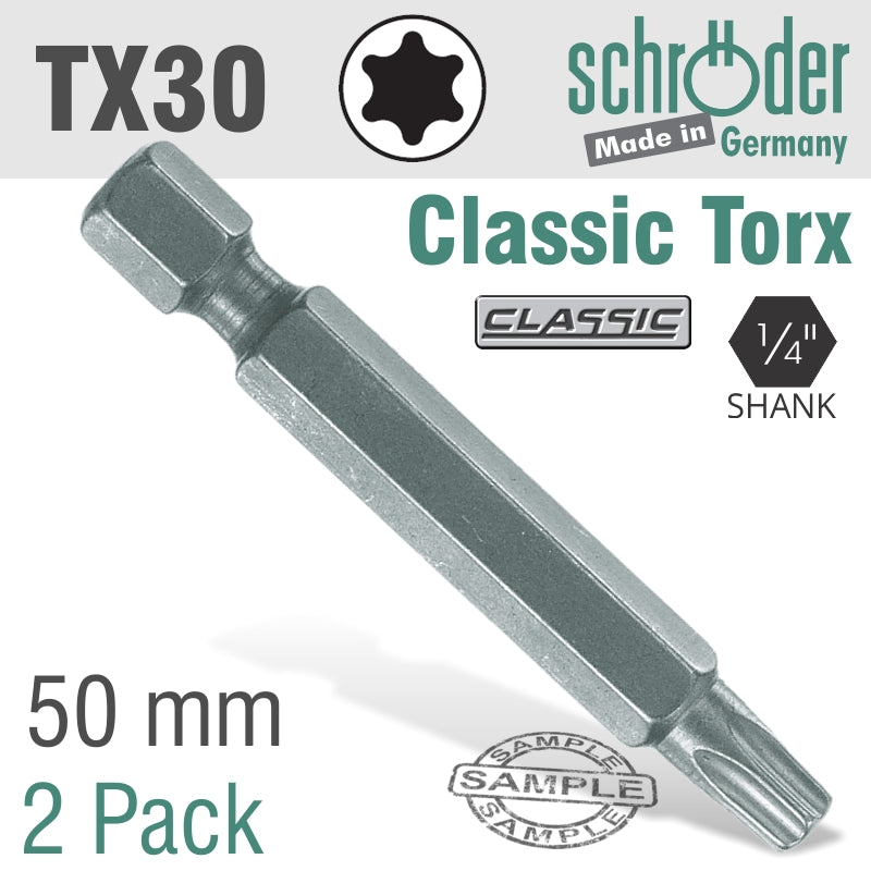 Torx Tx30X50Mm Classic Power Bit 2/Cd