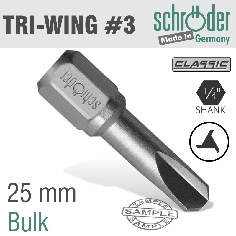 Schroder Triwing No3X25Mm Classic Bit