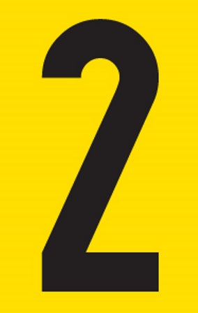 SIGN SELF ADHESIVE NO.2 38X60MM