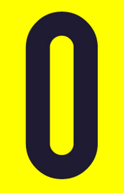 Sign Self Adhesive No.0 55X90Mm