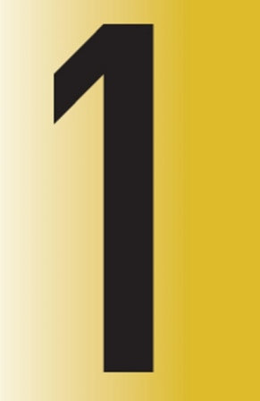 Sign Reflective No.1 55X90Mm