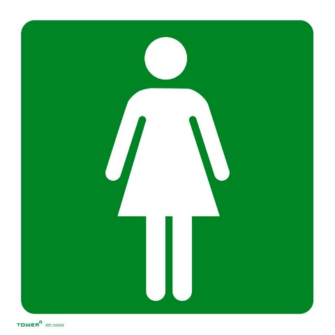 SIGN LADIES TOILET 150X150MM