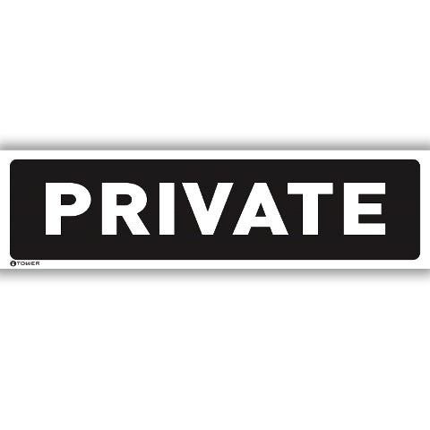 SIGN PRIVATE 180X50MM