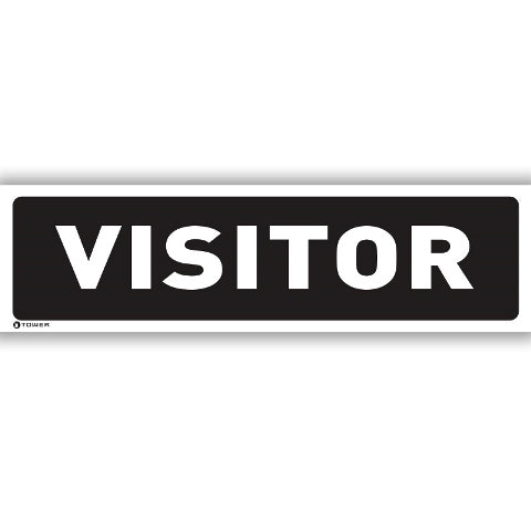 Sign Visitor 180X50Mm